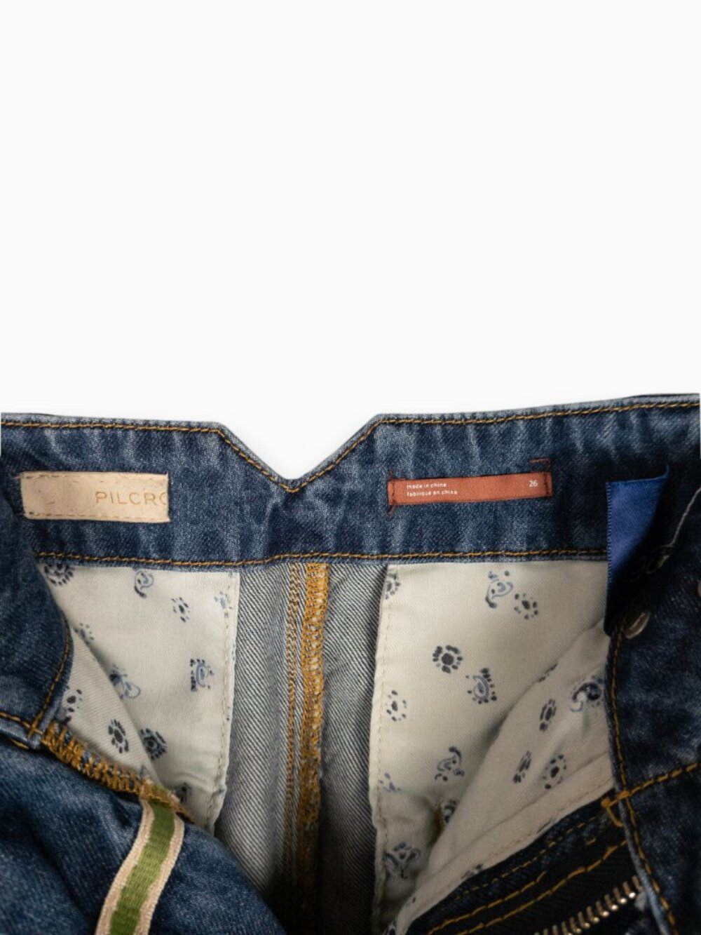 Pilcro Pleated Wide-Leg Jean Anthro Size 26 EUC Medium Denim - Picture 6 of 6